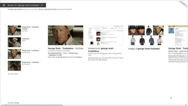 rezultate oferite de bing