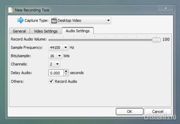 SMRecorder - audio settings