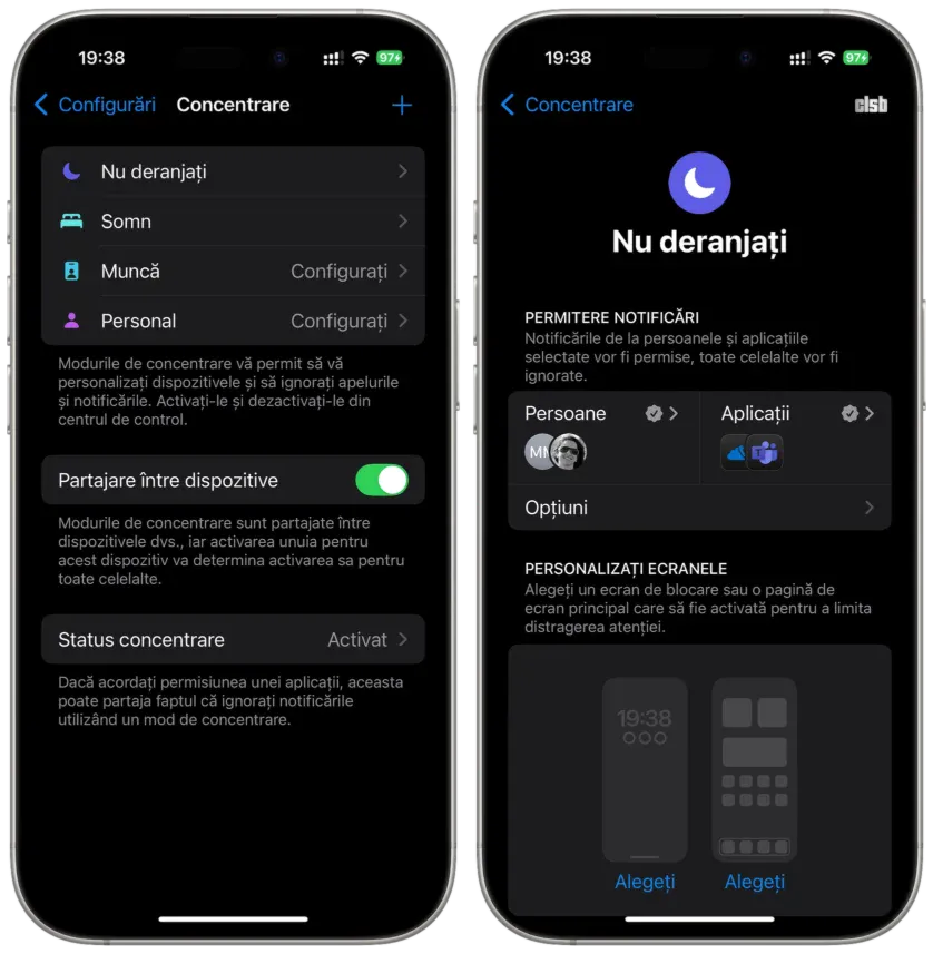 DND pe iPhone