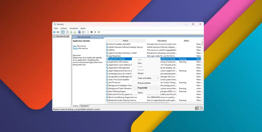 proprietăți servicii Windows 11