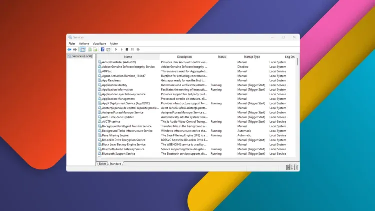 Panoul de servicii Windows 11