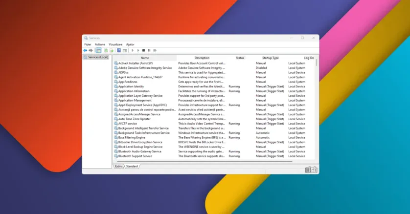 Panoul de servicii Windows 11