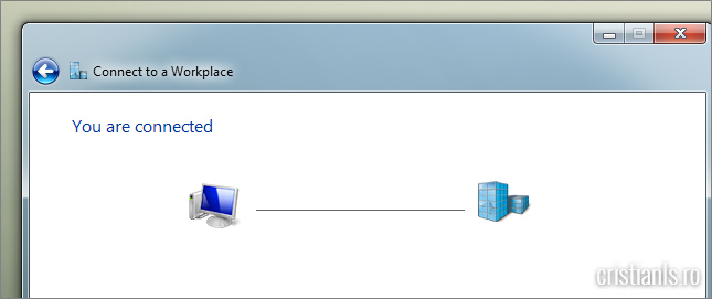 computerul conectat la reteaua vpn