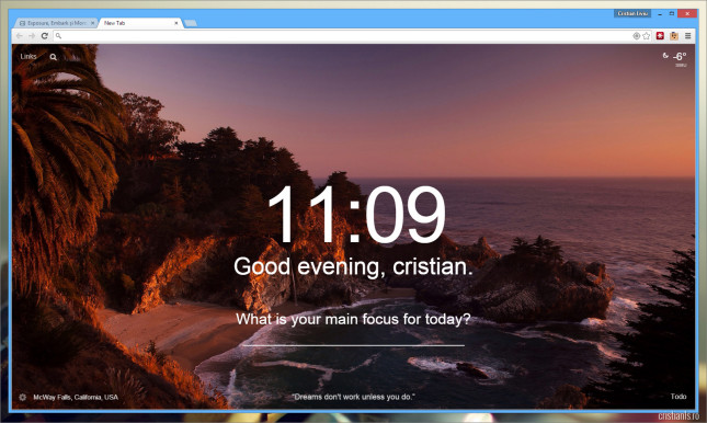 momentum extensie google chrome