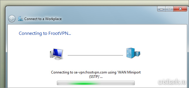 se stabileste conexiunea vpn