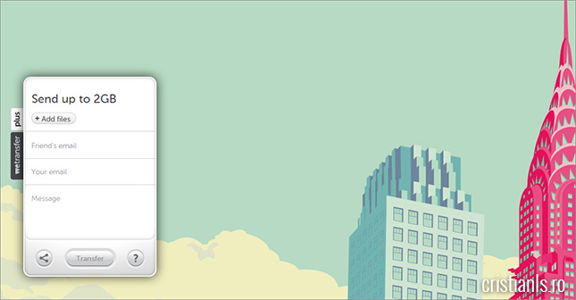tranfer fisiere de mari dimensiuni - wetransfer