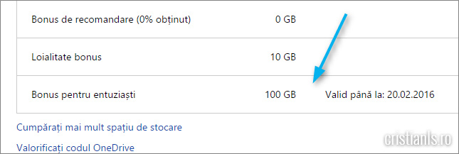 bonus 100 GB OneDrive