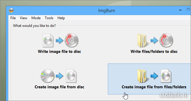 create image file from files/folders