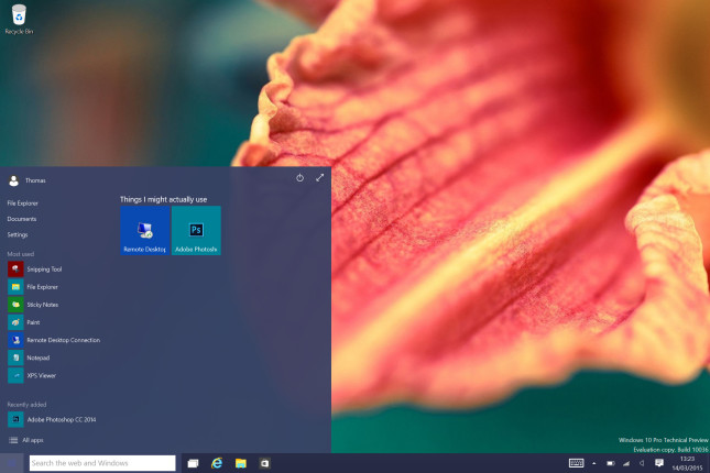 Windows 10 build 10036