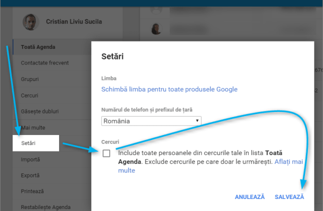 include toate persoanele din cercurile tale