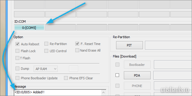 samsung galaxy s4 i9515 detectat de odin