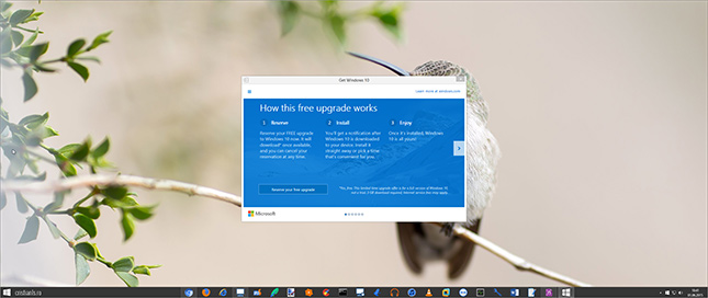 rezervare pentru Windows 10