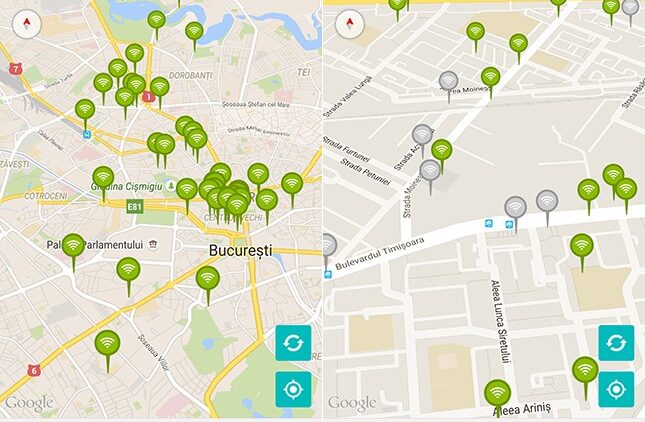 WifiMapper in Bucuresti