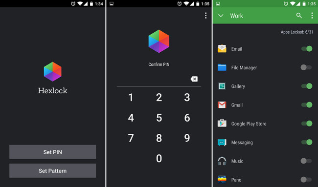 blocarea aplicatiilor Android cu un cod pin folosind Hexlock