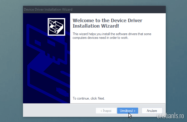 asistent instalare driver retea in windows 10