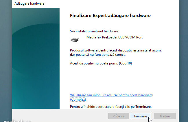 Acest dispozitiv nu poate porni
