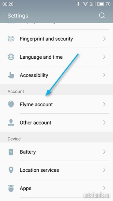 Flyme account