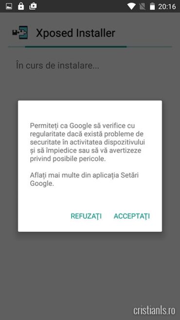 Instalare Xposed Installer - Acceptati