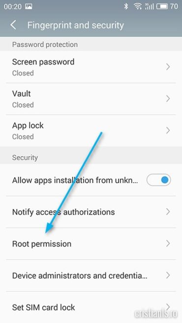 Root permission