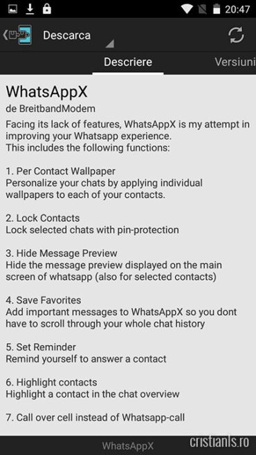 WhatsAppX - descriere