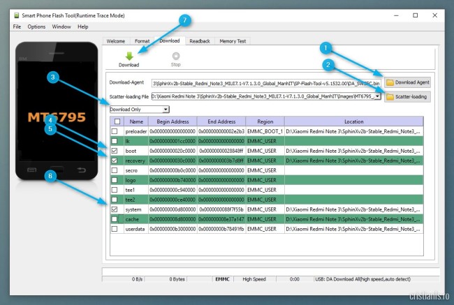 SP Flash Tool Instalare Firmware Xiaomi Redmi Note 3