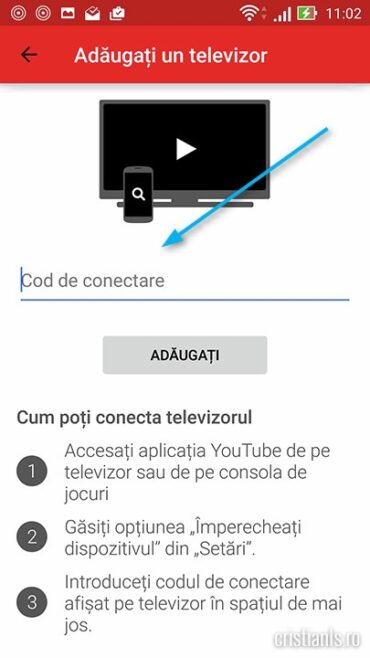 introducere cod de conectare