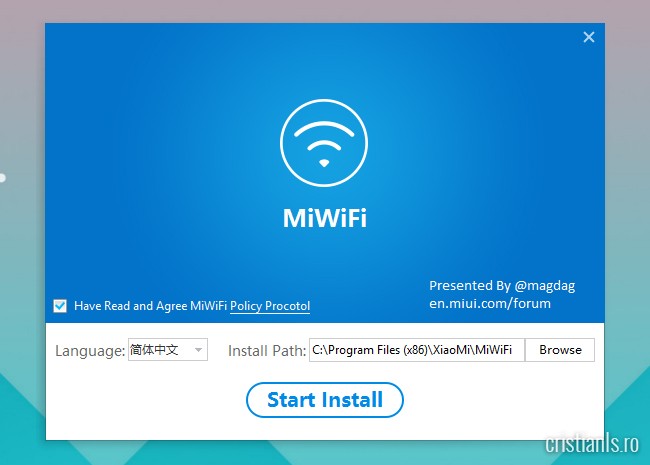 Instalare MiWiFi