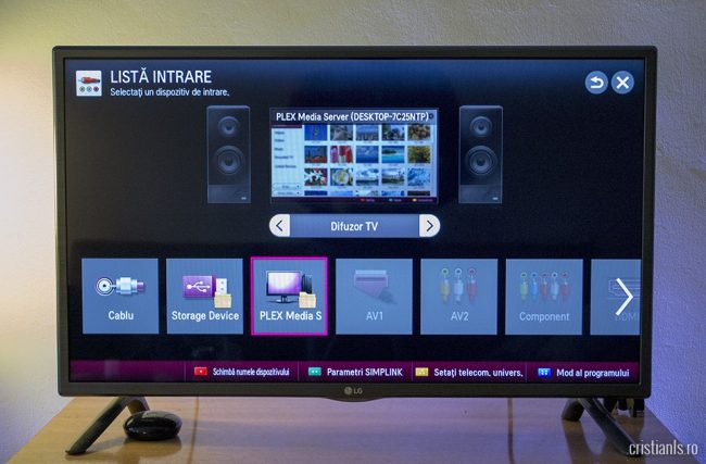 Lista intrare Smart TV