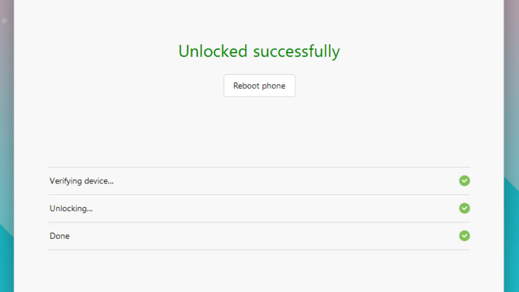 Unlocked successfully