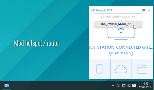 comutare in modul hotspot