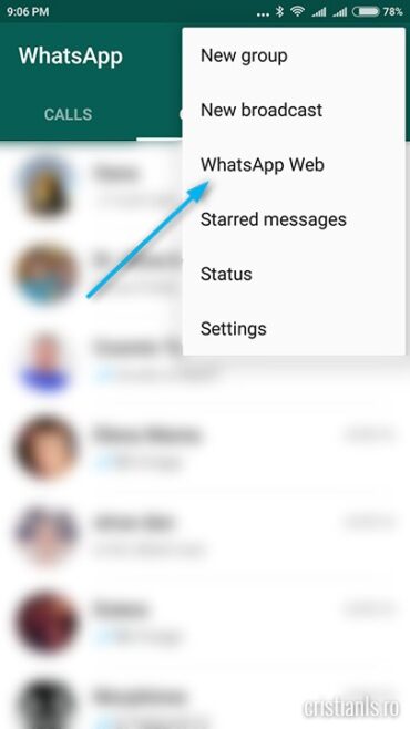 configurare client WhatsApp