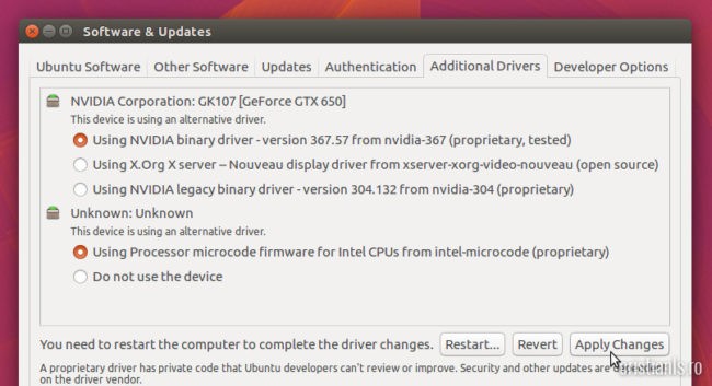 nvidia driver ubuntu