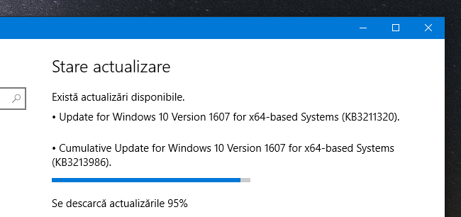 actualizari windows