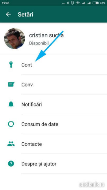 verificarea în doi pași a contului whatsapp