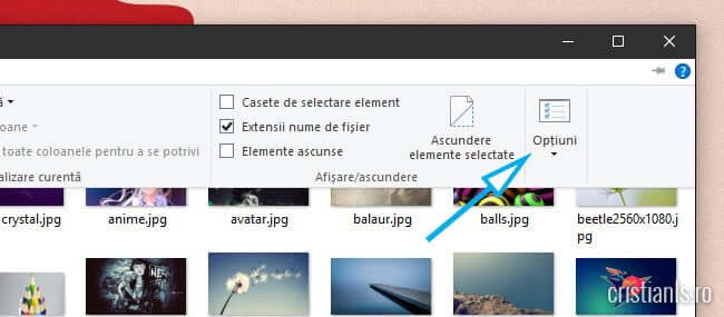 Optiuni Windows Explorer