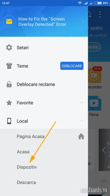 ES File Explorer Dispozitiv
