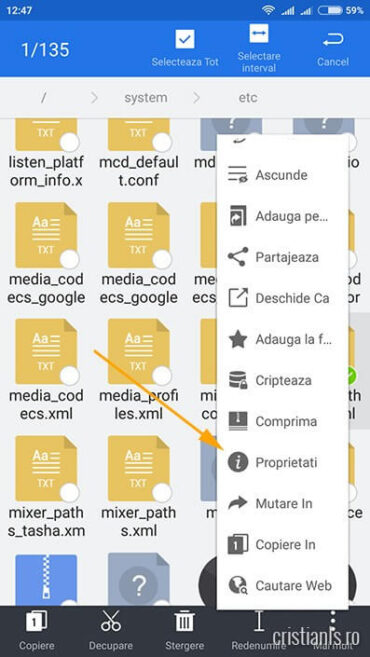 Es File Explorer Proprietati