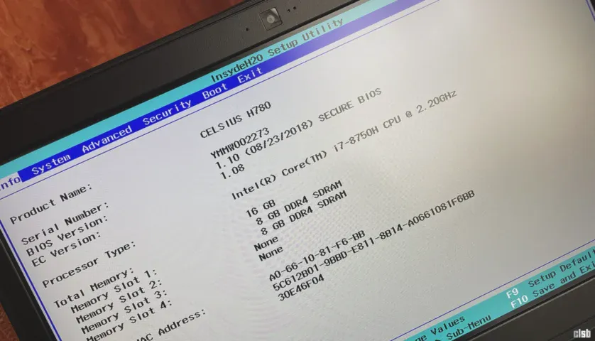 BIOS/UEFI - modulele de memorie RAM instalate în computer