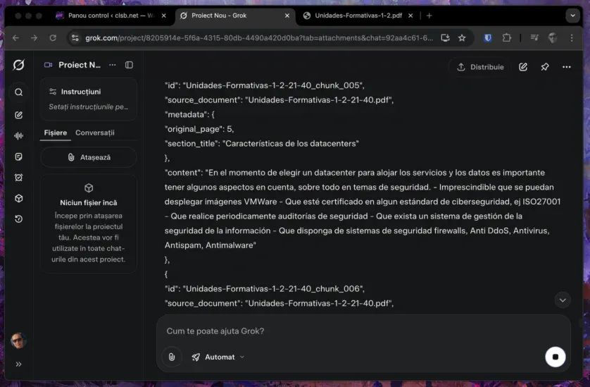 Grok în timp ce extrage informațiile utile