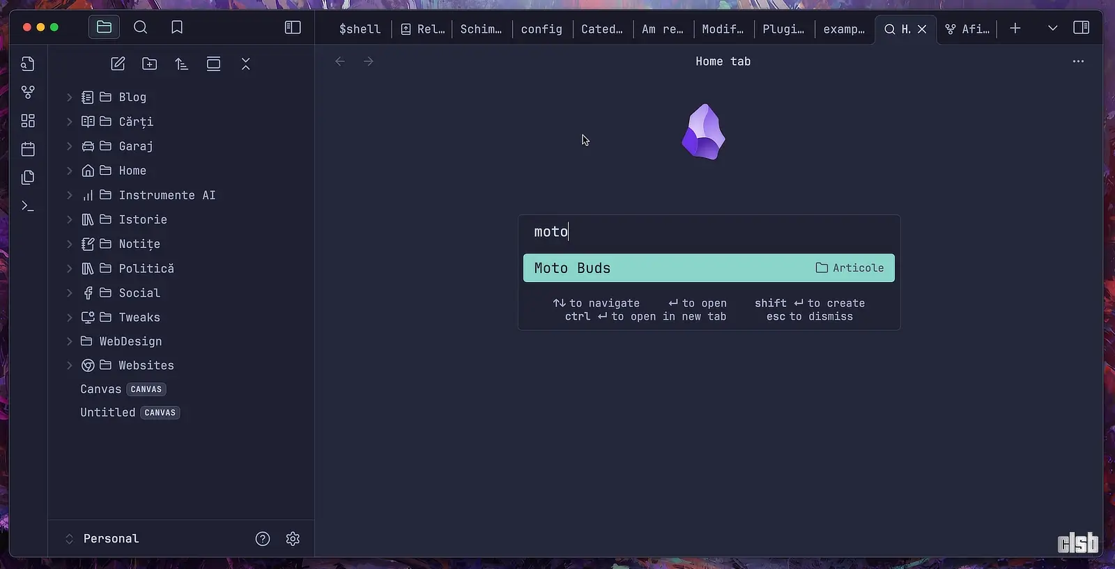Obsidian desktop