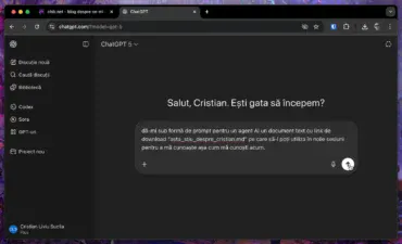 Solicitarea informațiilor de la ChatGPT