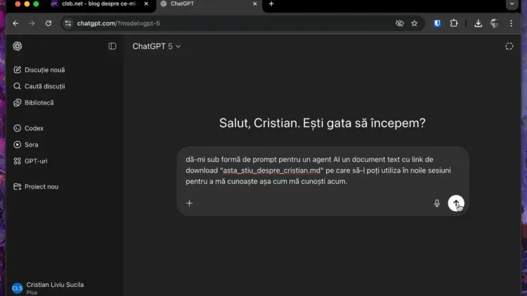 Solicitarea informațiilor de la ChatGPT