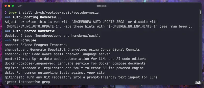 brew install - YouTube Music