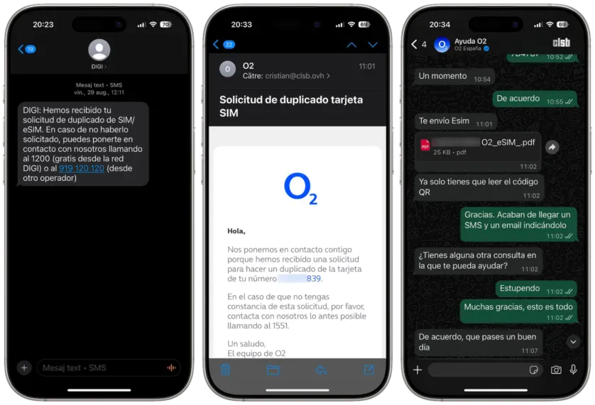 duplicat O2 - Movistar