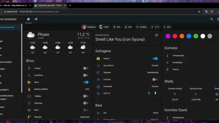 Home Assistant - locație bluetooth