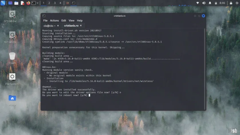 Instalare driver ALFA AWUS1900 în Kali Linux