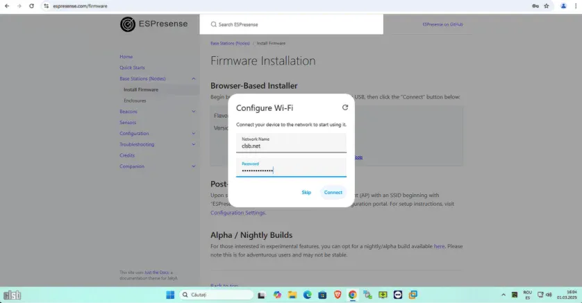 instalare firmware ESPresense
