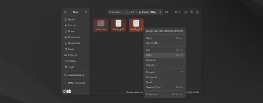 Integrare camere Yi Home în Home Assistant cu Yi-hack: copiere fișiere pe card