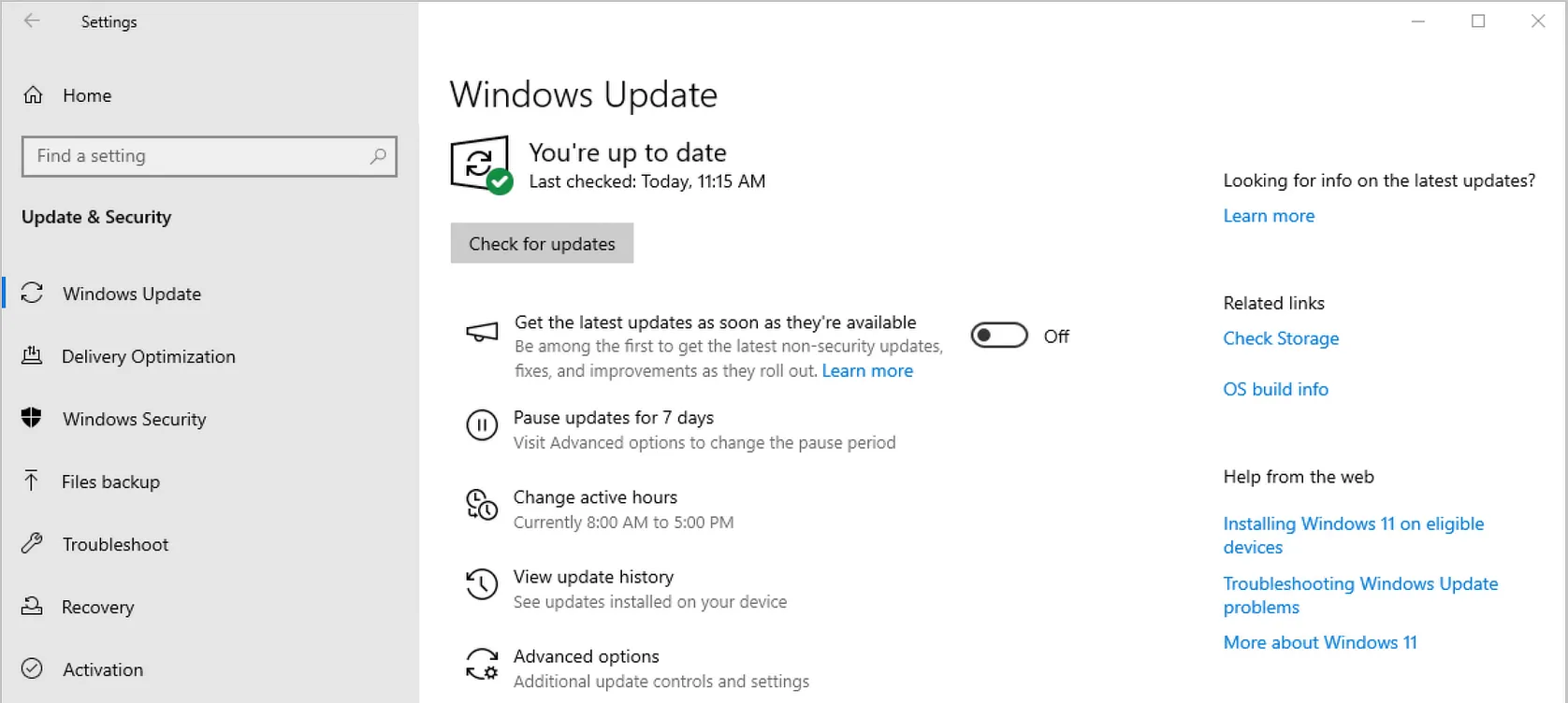 Windows Updates - Windows 10