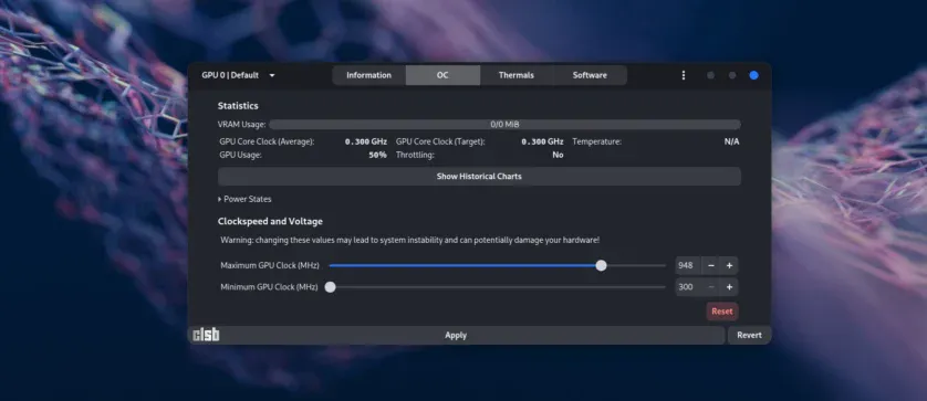 Linux GPU Control Application